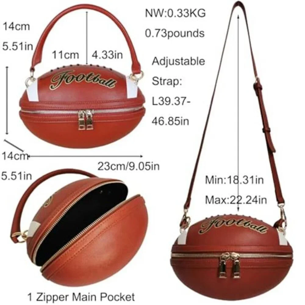 FOOTBALL FANS! Great Gift Idea Best American Sport Novelty Unique Bag Purse
